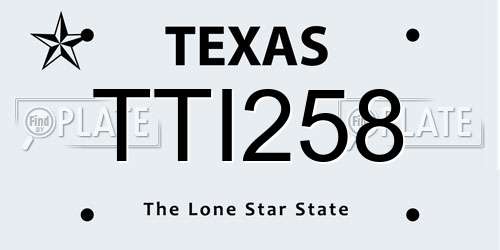 TTI258 Texas License Plate