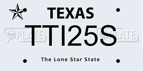 TTI25S Texas License Plate