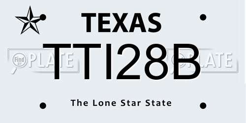 TTI28B Texas License Plate