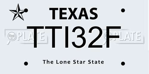 TTI32F Texas License Plate