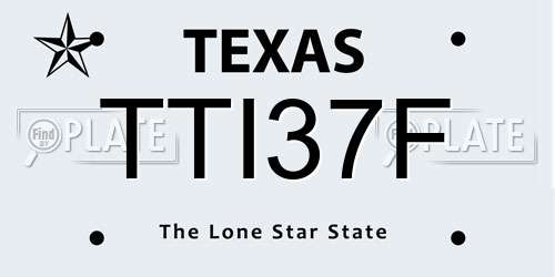 TTI37F Texas License Plate
