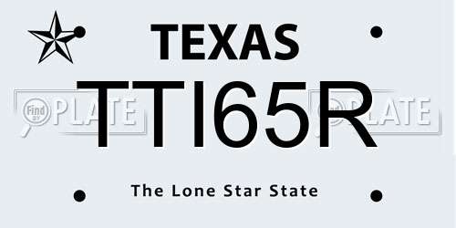 TTI65R Texas License Plate