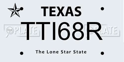 TTI68R Texas License Plate