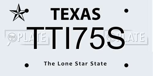 TTI75S Texas License Plate