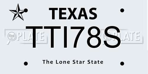 TTI78S Texas License Plate