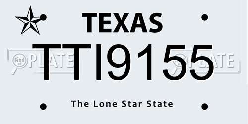 TTI9155 Texas License Plate