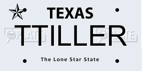 TTILLER Texas License Plate