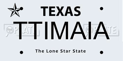 TTIMAIA Texas License Plate