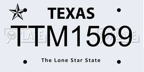 TTM1569 Texas License Plate