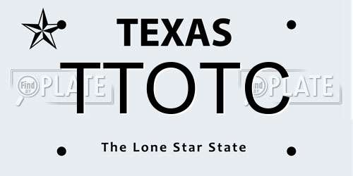 TTOTC Texas License Plate