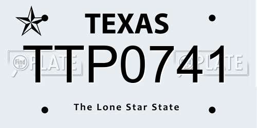 TTP0741 Texas License Plate