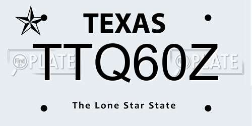 TTQ60Z Texas License Plate