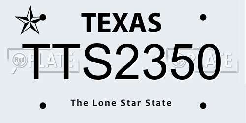 TTS2350 Texas License Plate