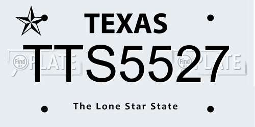 TTS5527 Texas License Plate