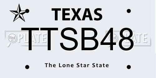 TTSB48 Texas License Plate
