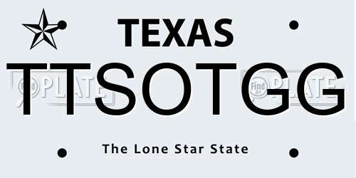 TTSOTGG Texas License Plate