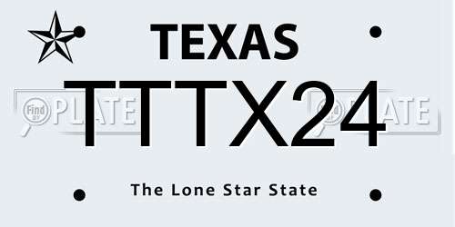 TTTX24 Texas License Plate
