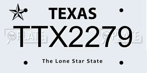 TTX2279 Texas License Plate