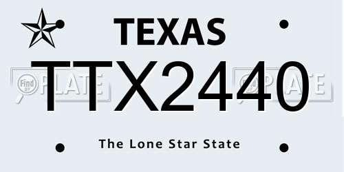 TTX2440 Texas License Plate