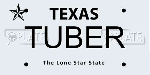 TUBER Texas License Plate