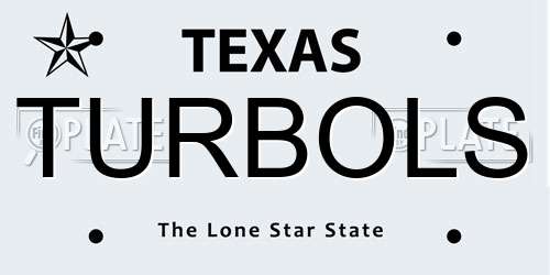 TURBOLS Texas License Plate