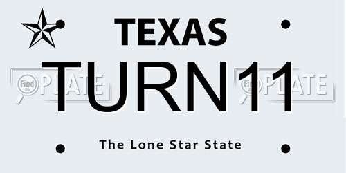 TURN11 Texas License Plate