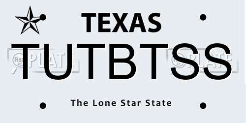 TUTBTSS Texas License Plate