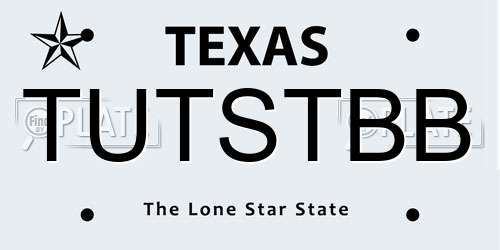 TUTSTBB Texas License Plate