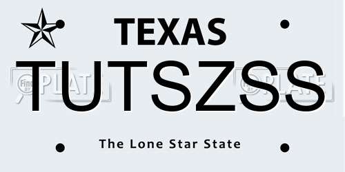TUTSZSS Texas License Plate