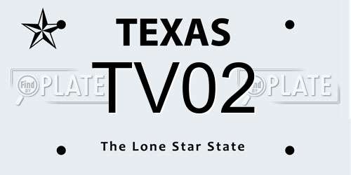 TV02 Texas License Plate