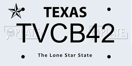 TVCB42 Texas License Plate