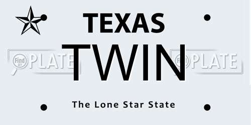 TWIN Texas License Plate