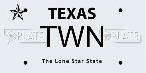 TWN Texas License Plate
