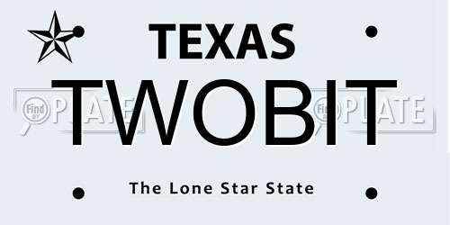 TWOBIT Texas License Plate