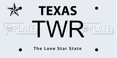TWR Texas License Plate