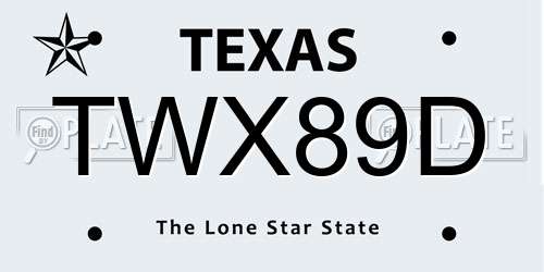 TWX89D Texas License Plate
