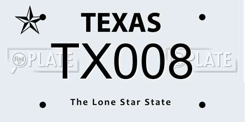 TX008 Texas License Plate