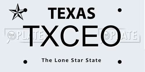 TXCEO Texas License Plate