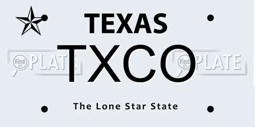 TXCO Texas License Plate