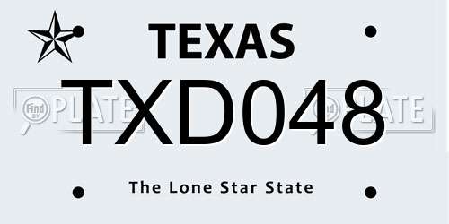 TXD048 Texas License Plate