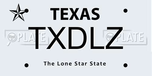 TXDLZ Texas License Plate