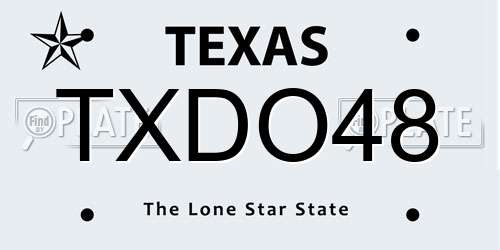 TXDO48 Texas License Plate