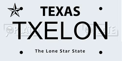 TXELON Texas License Plate