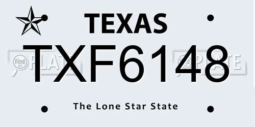 TXF6148 Texas License Plate