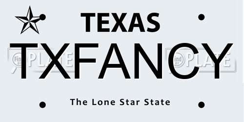 TXFANCY Texas License Plate