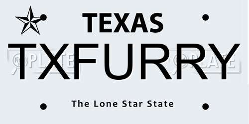 TXFURRY Texas License Plate