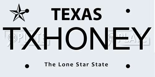 TXHONEY Texas License Plate