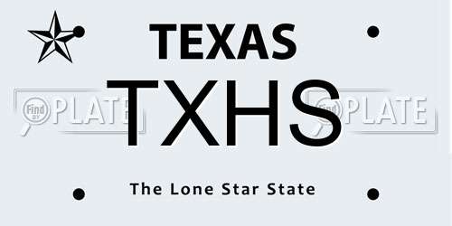 TXHS Texas License Plate