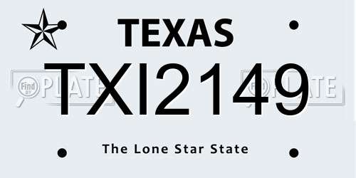 TXI2149 Texas License Plate