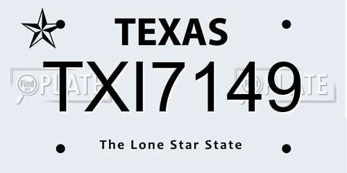 TXI7149 Texas License Plate